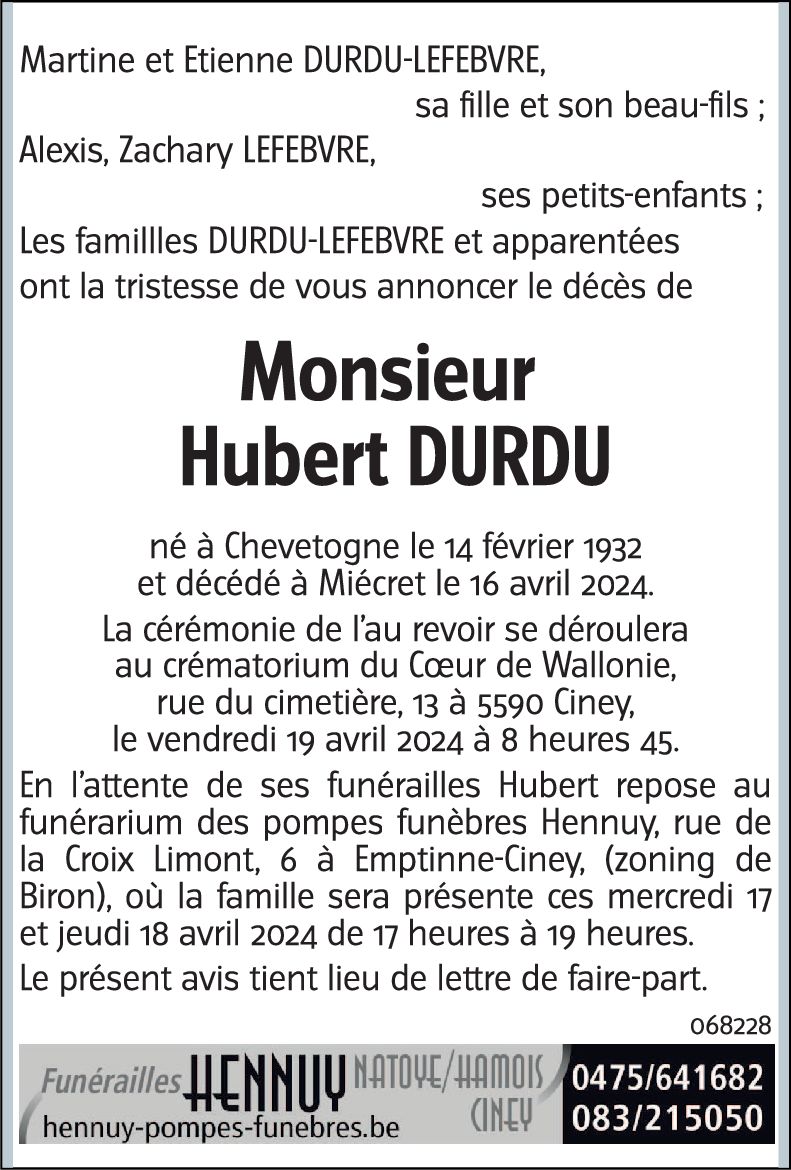 Hubert DURDU