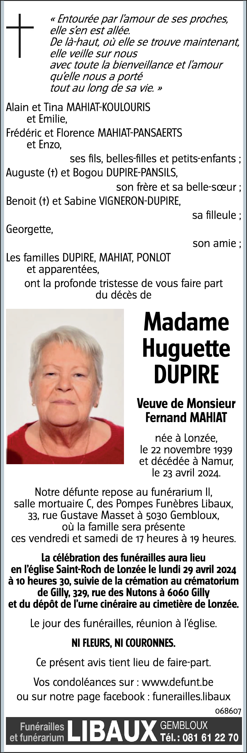 Huguette DUPIRE