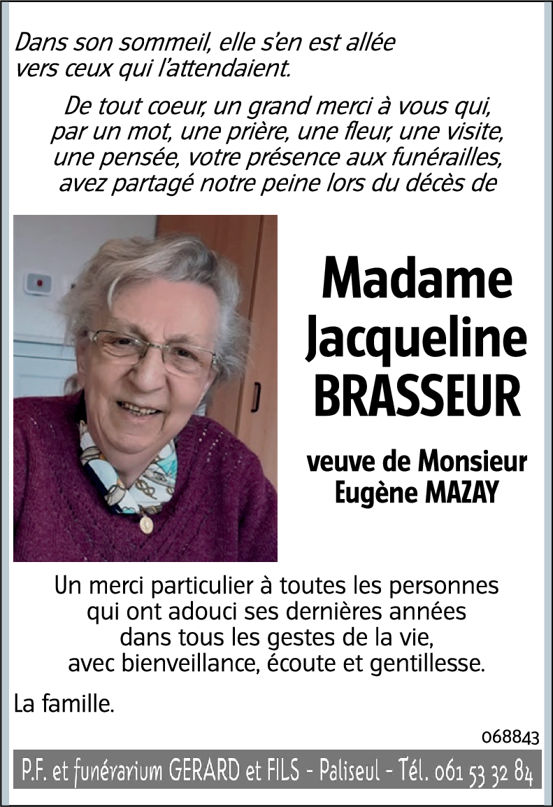 Jacqueline BRASSEUR