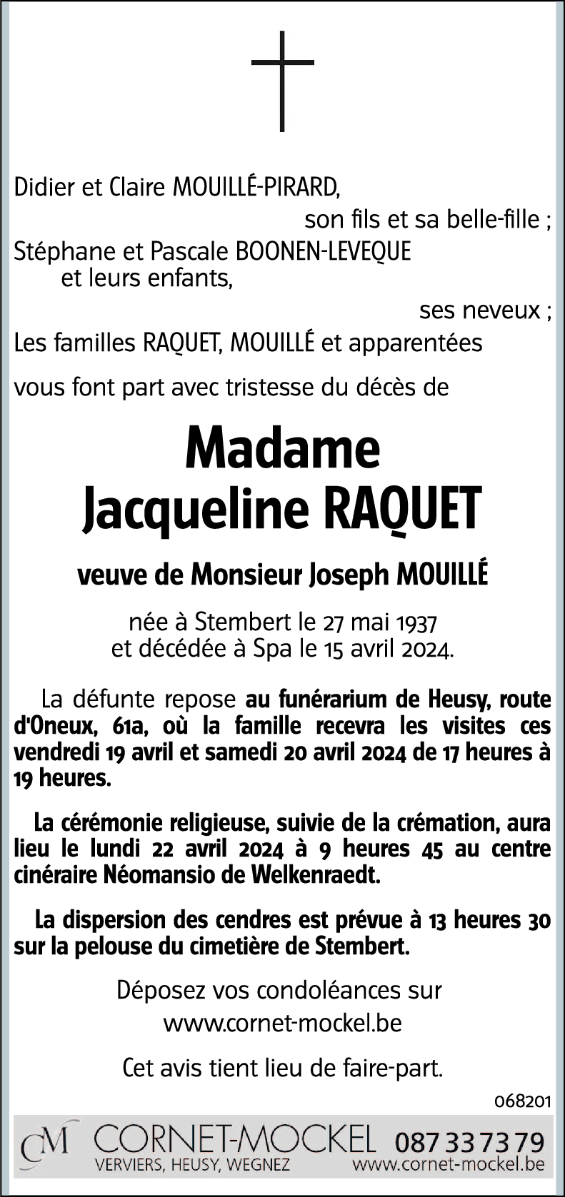 Jacqueline RAQUET