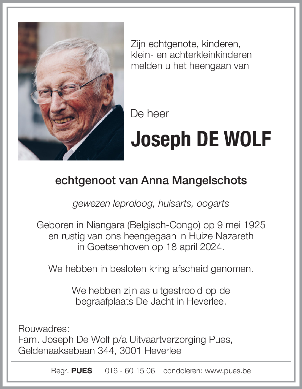 Joseph De Wolf