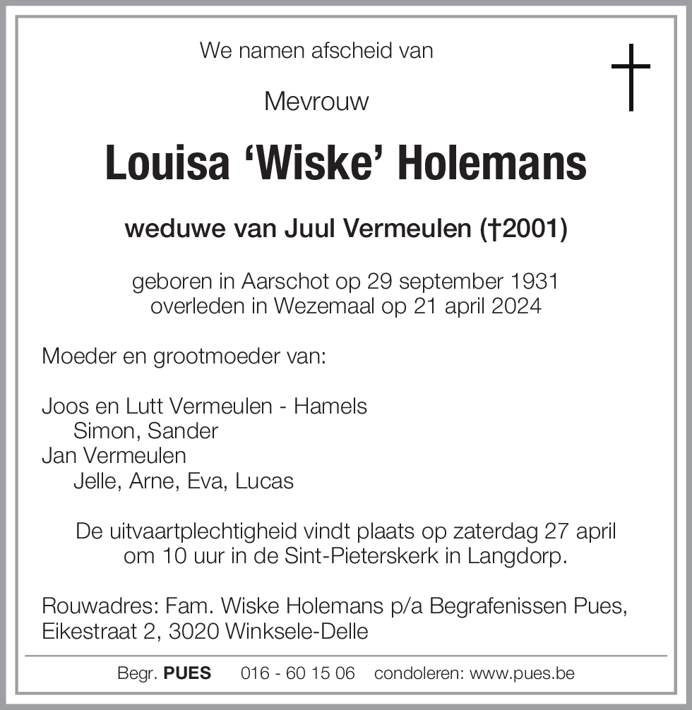 Louisa Holemans