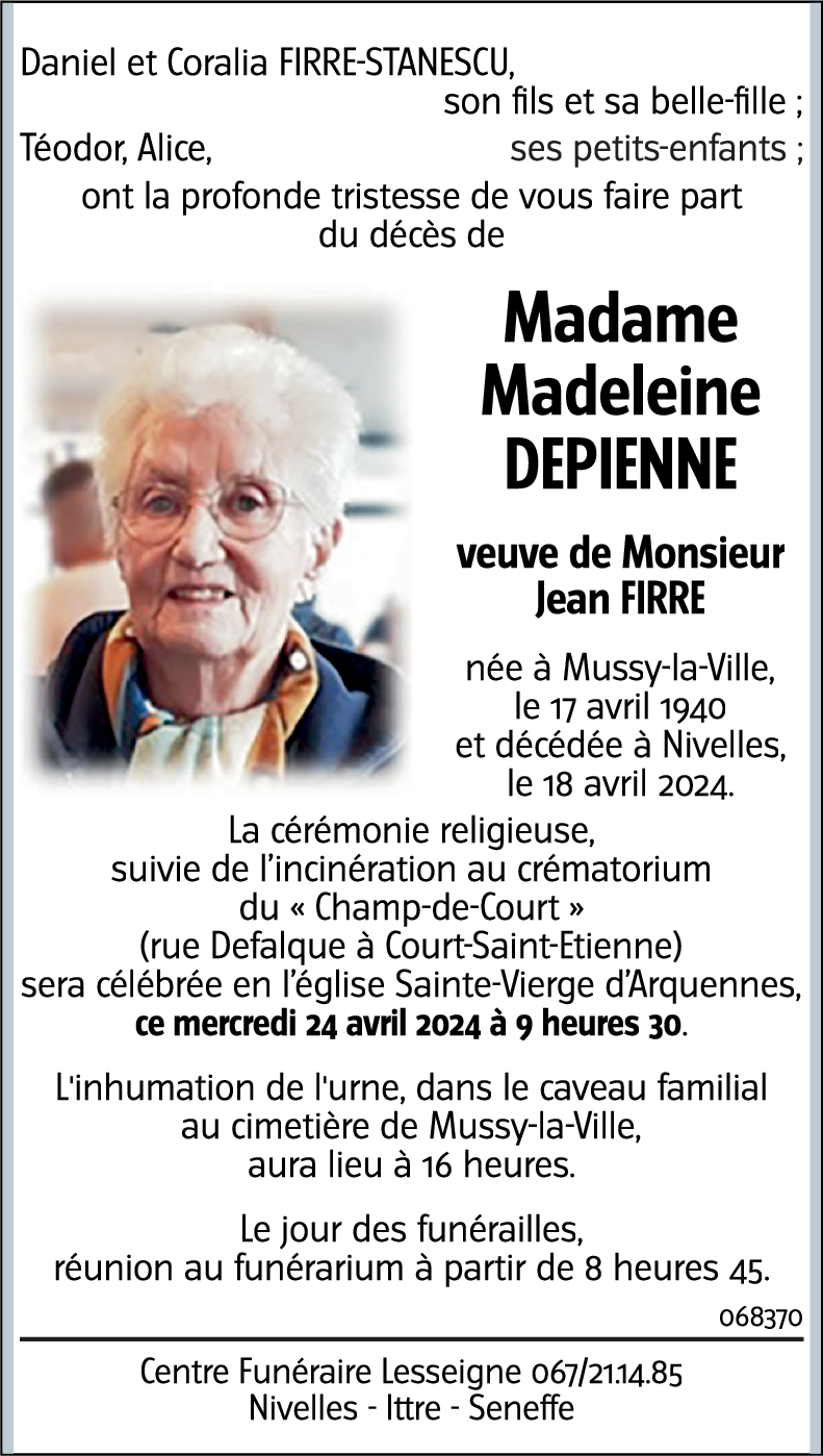 Madeleine DEPIENNE