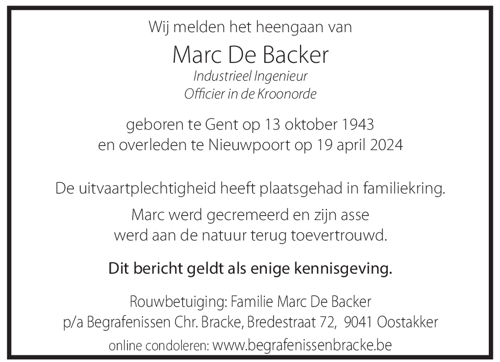 Marc De Backer