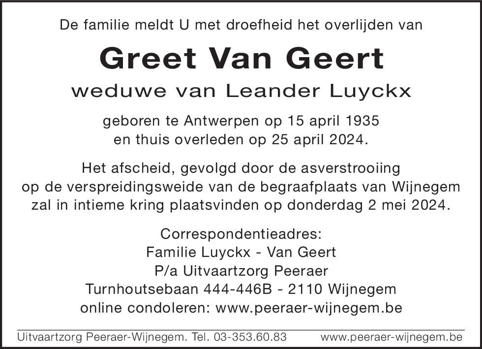 Margaretha Van Geert