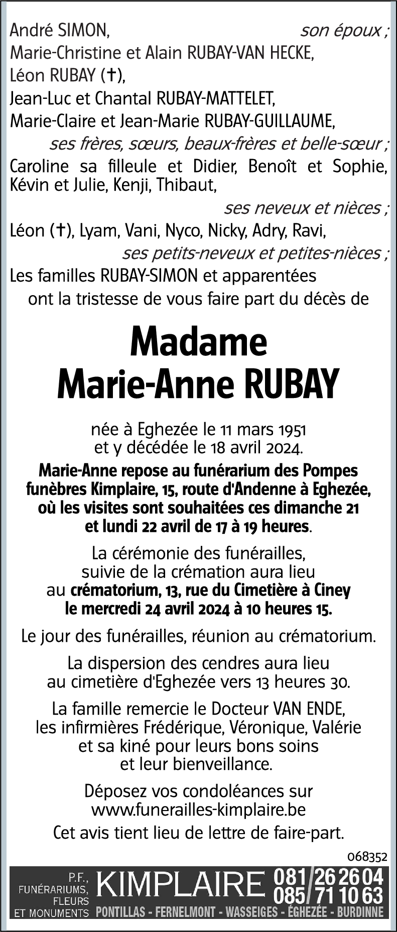 Marie-Anne RUBAY