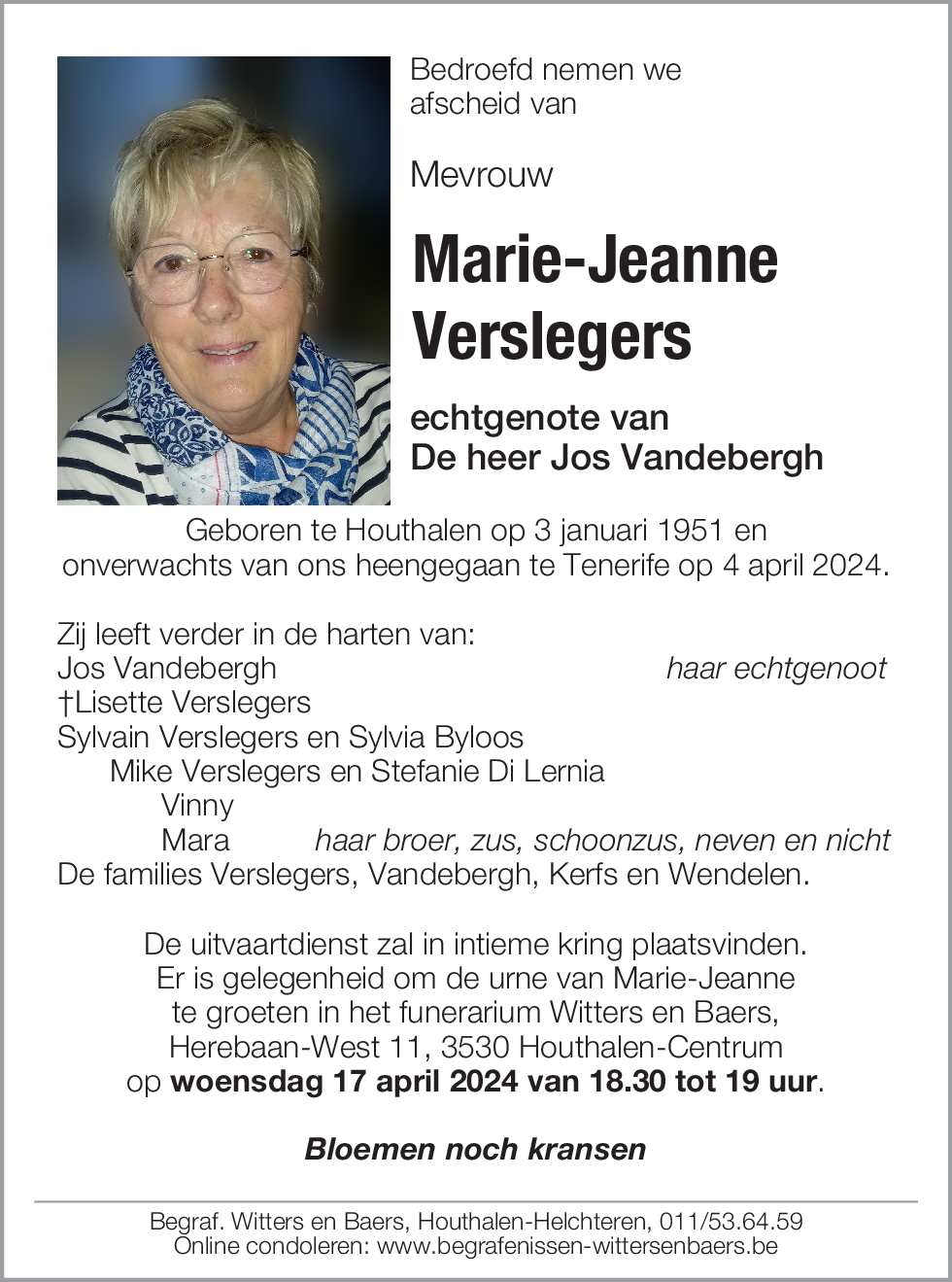 Marie-Jeanne Verslegers
