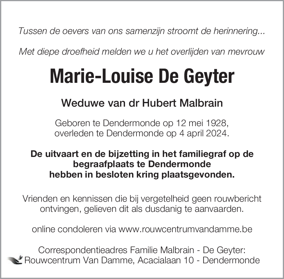 Marie-Louise De Geyter