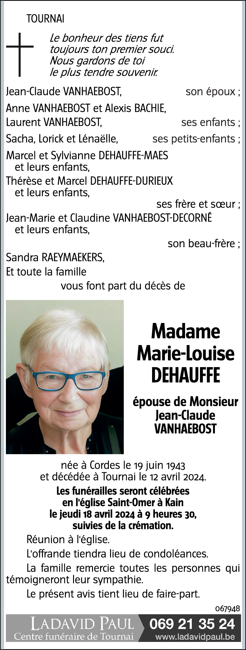 Marie-Louise DEHAUFFE