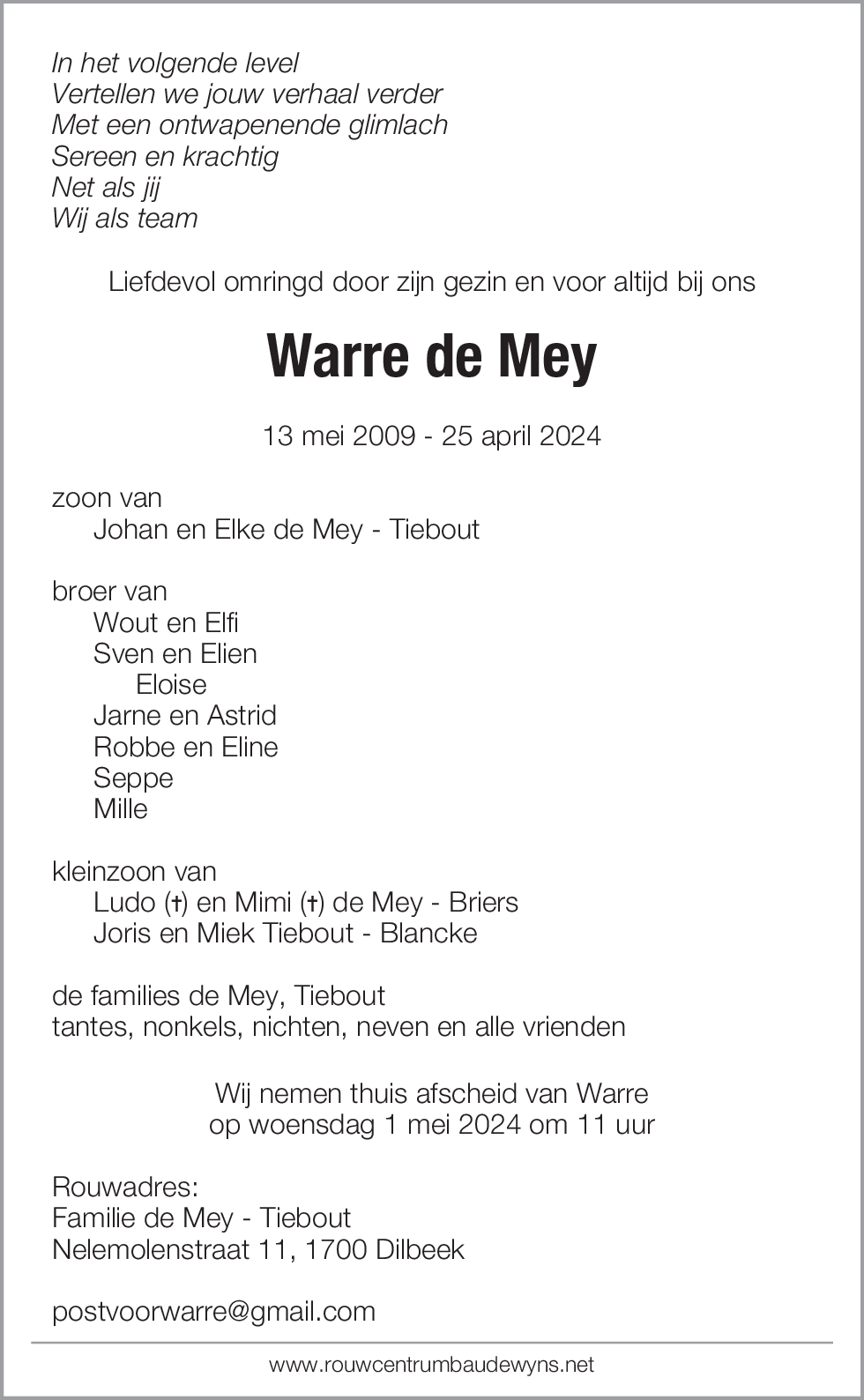 Warre de Mey