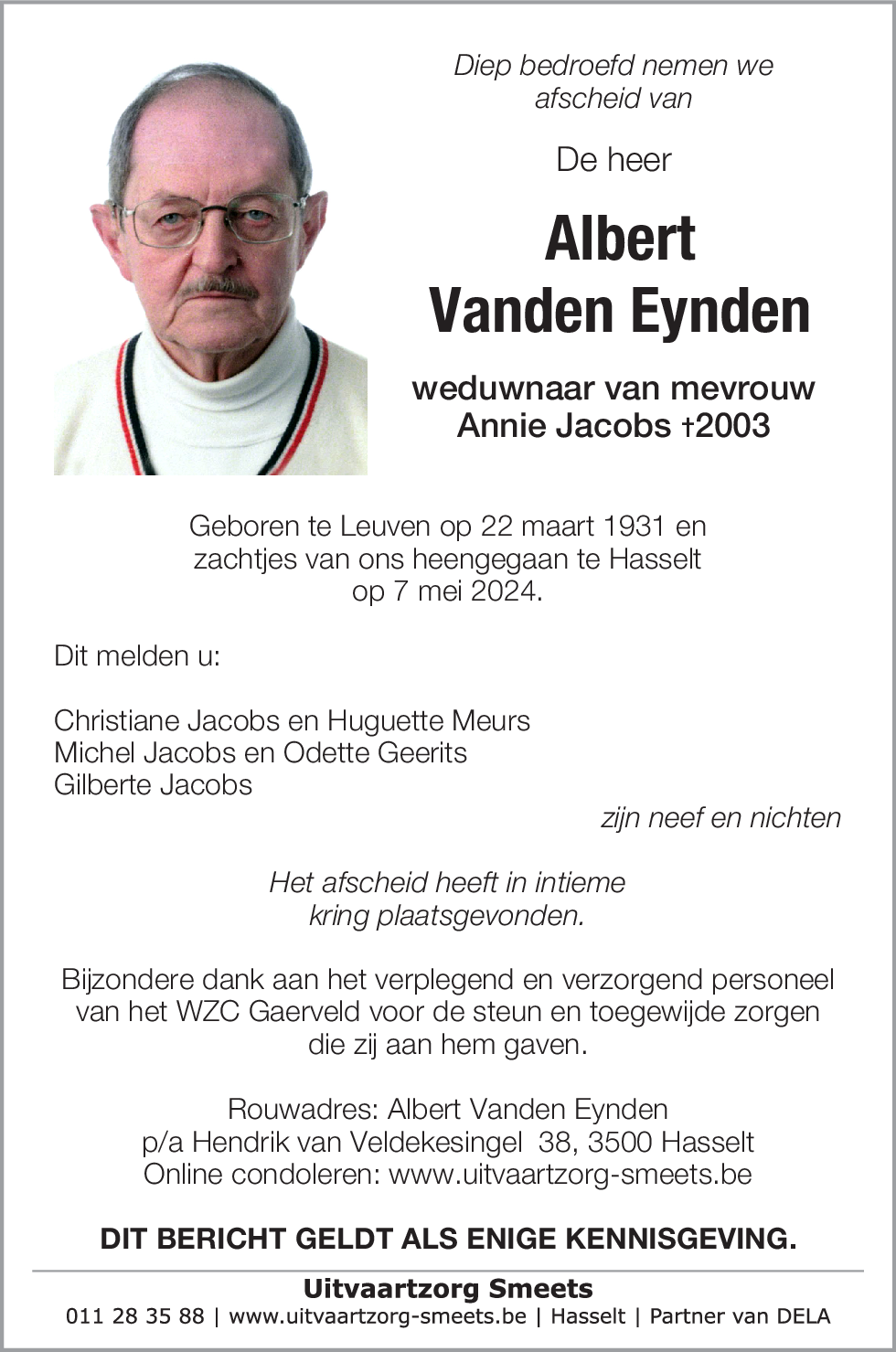 Albert Vanden Eynden