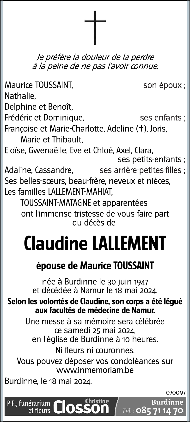 Claudine LALLEMENT