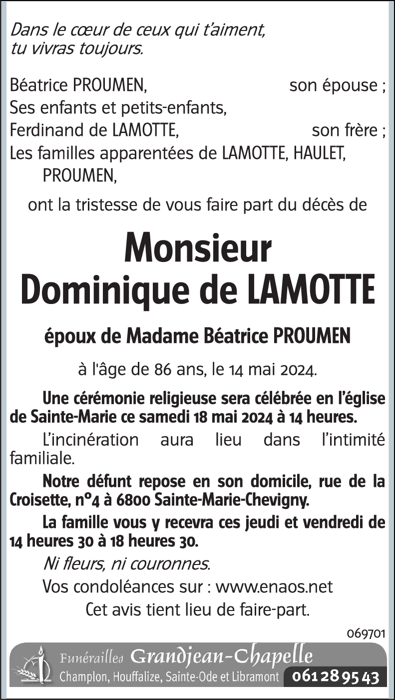 Dominique de LAMOTTE