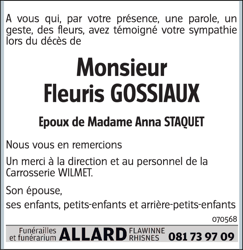 Fleuris GOSSIAUX