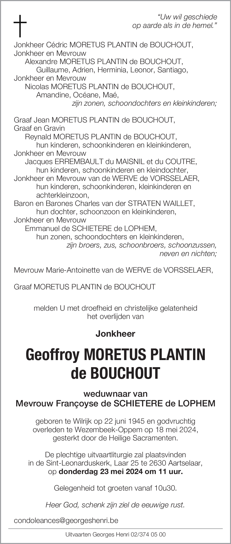 Geoffroy Moretus Plantin de Bouchout