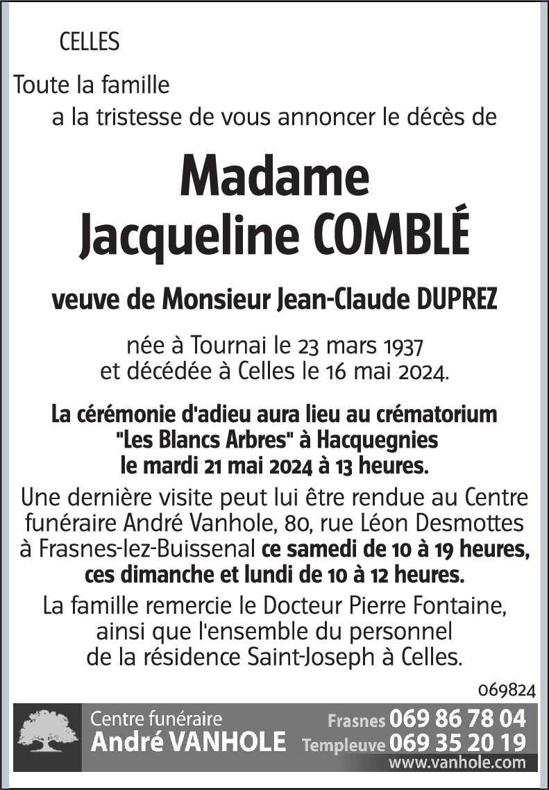 Jacqueline COMBLÉ