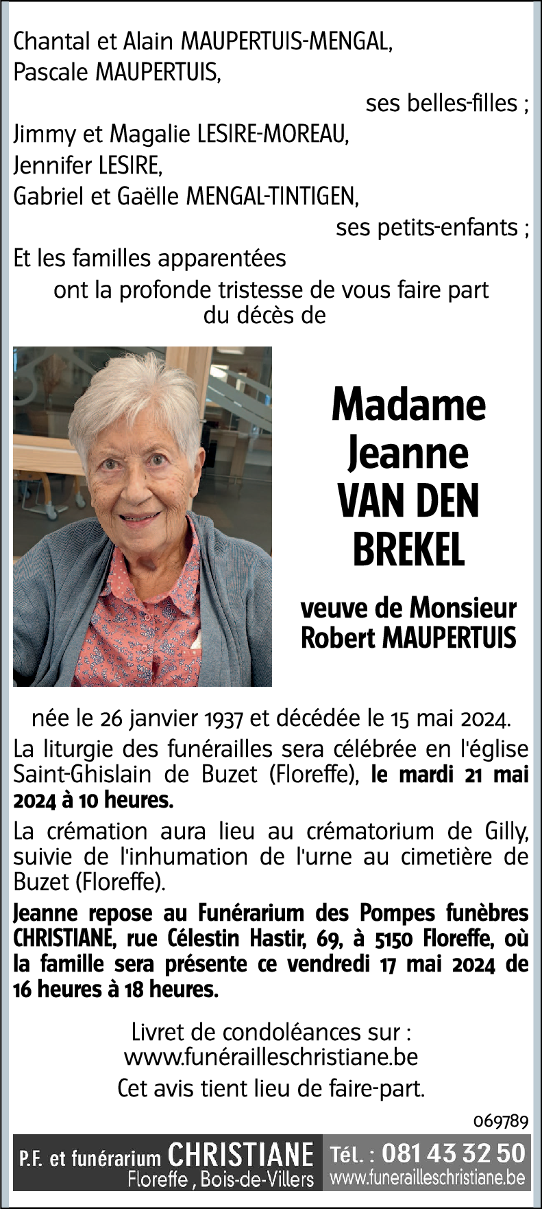 Jeanne VAN DEN BREKEL