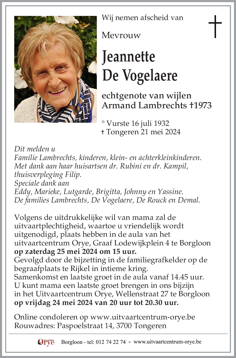 Jeannette De Vogelaere