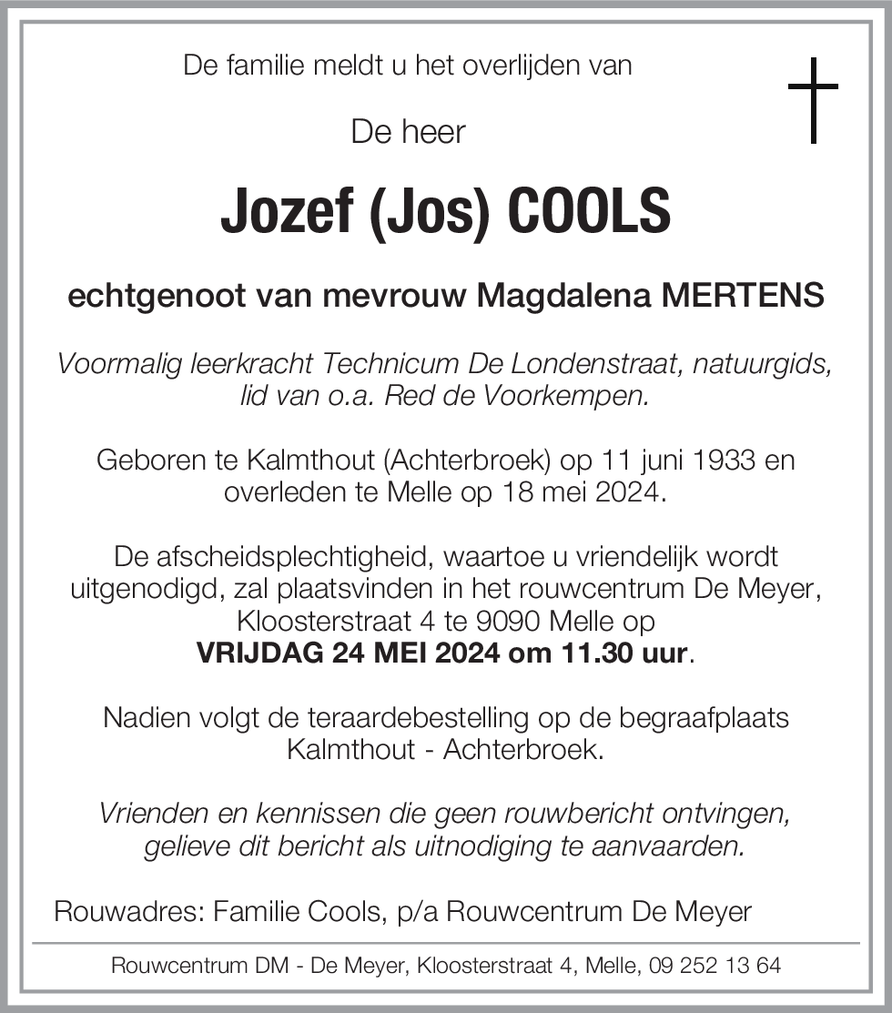Jozef (Jos) Cools