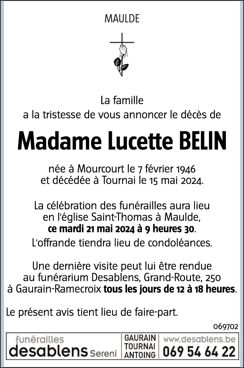 Lucette BELIN