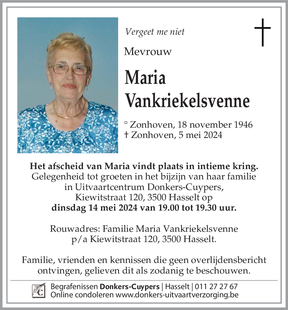 Maria Vankriekelsvenne