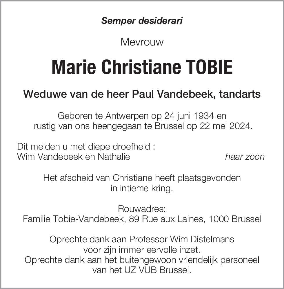 Marie Christiane Tobie