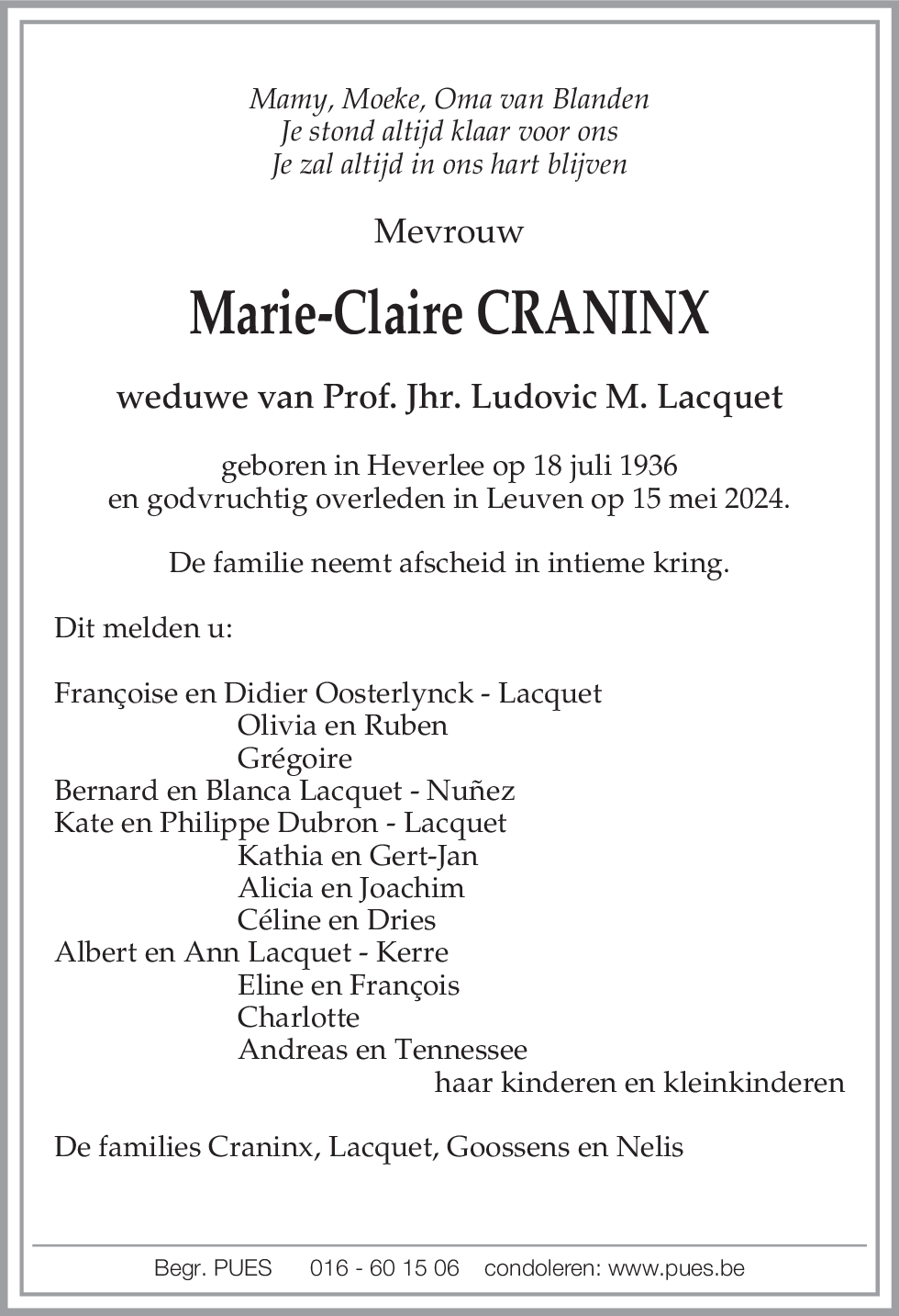 Marie-Claire Craninx