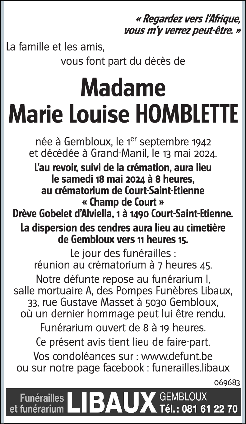 Marie-Louise HOMBLETTE