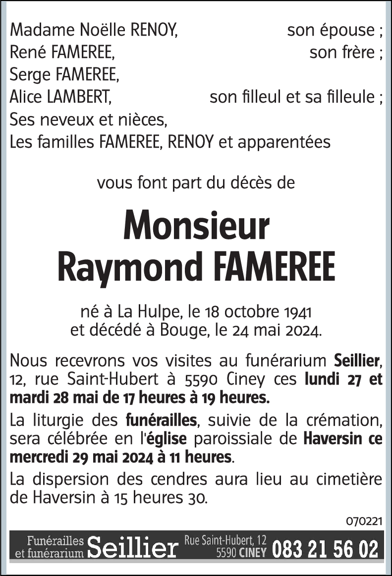 Raymond FAMEREE