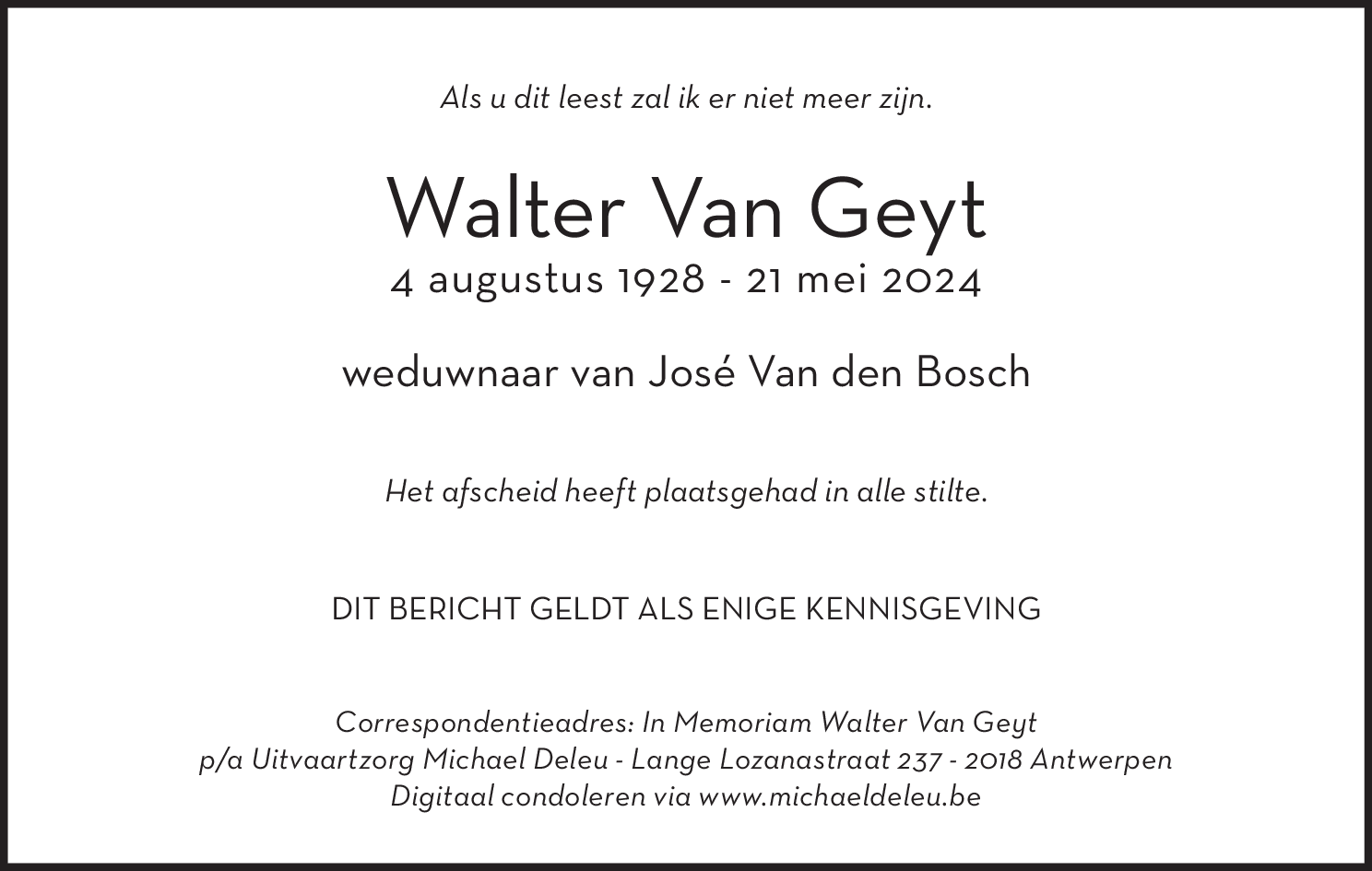 Walter Van Geyt