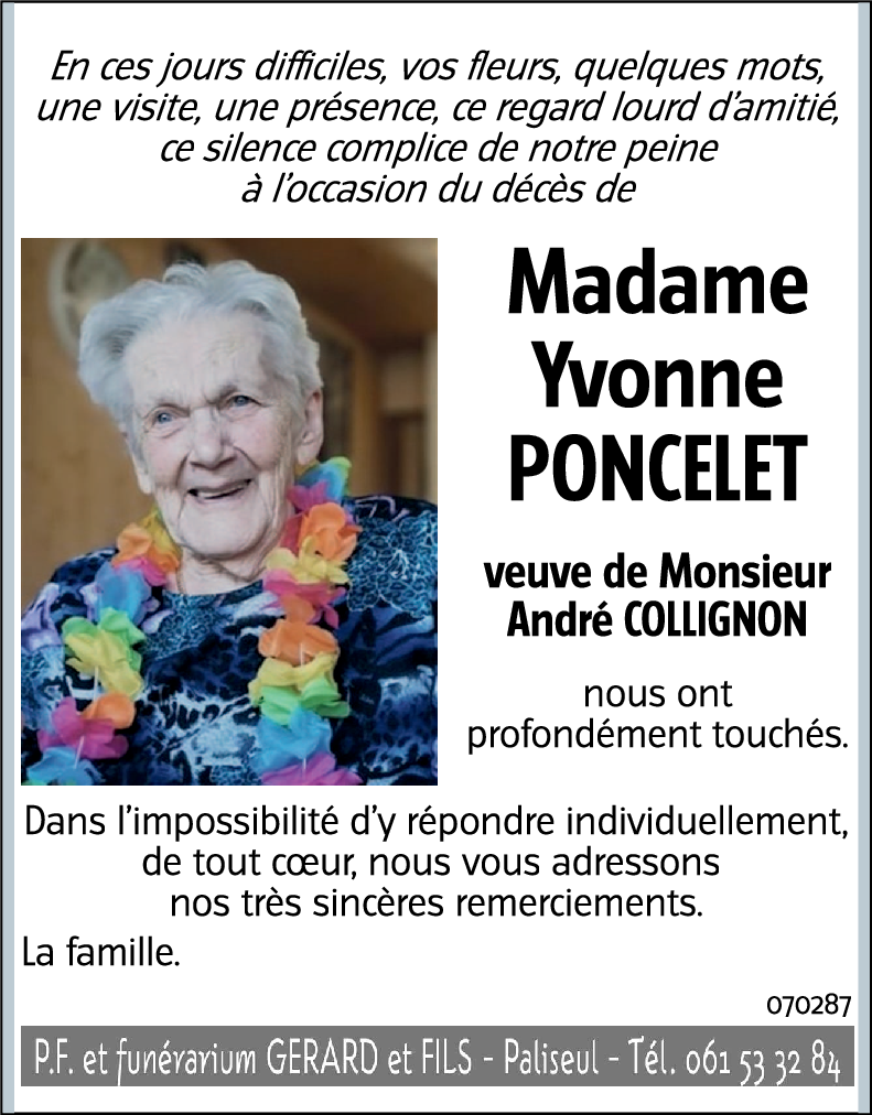 Yvonne PONCELET