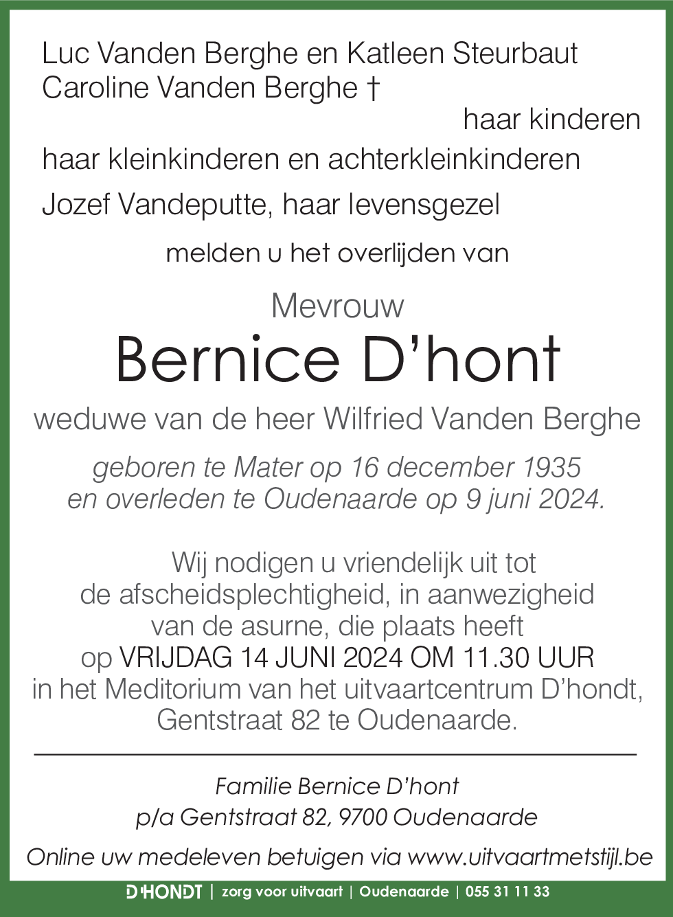 Bernice D'hont