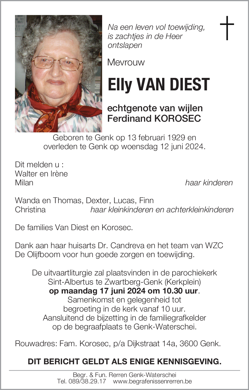 Elly VAN DIEST