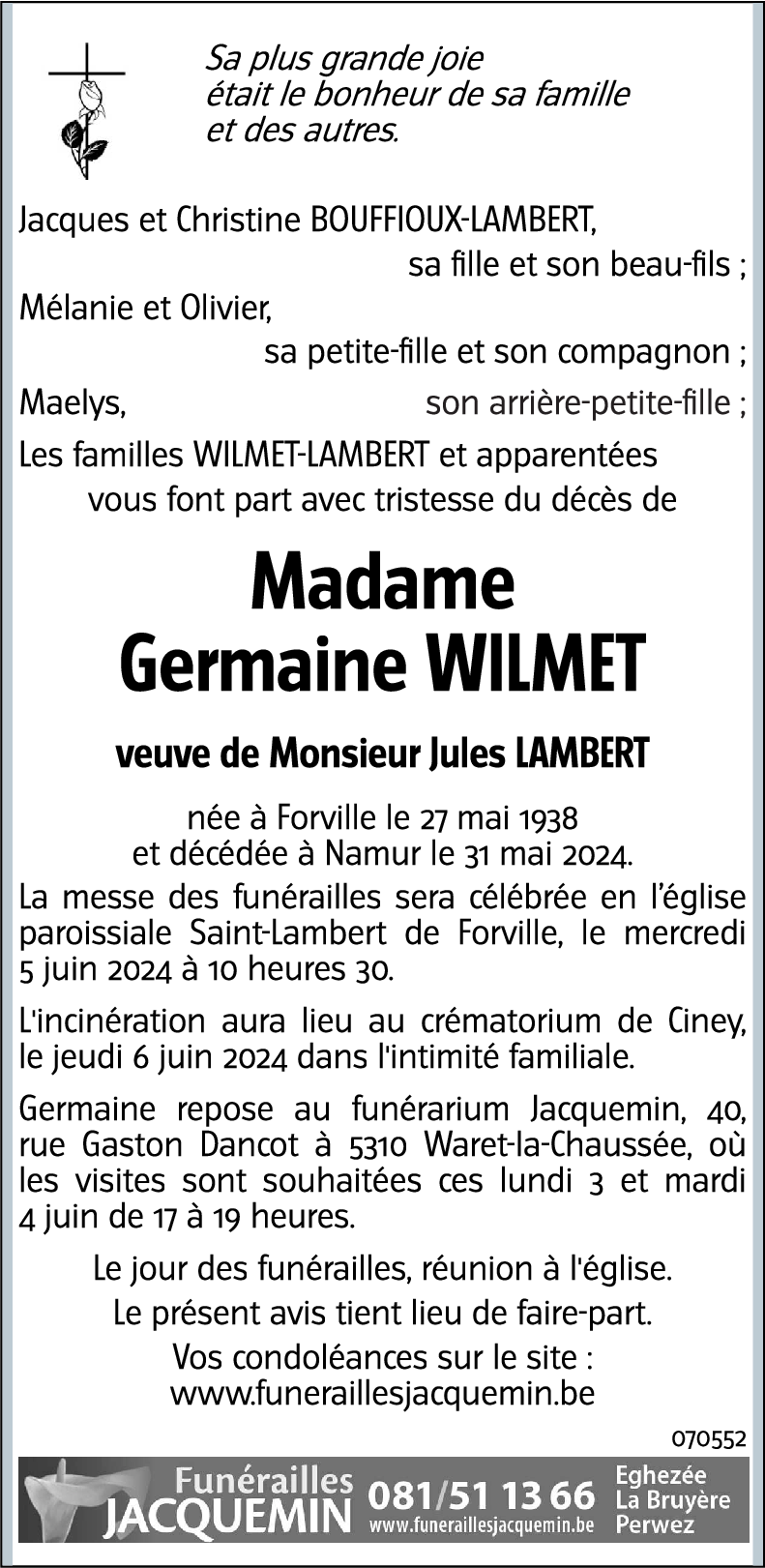 Germaine Wilmet