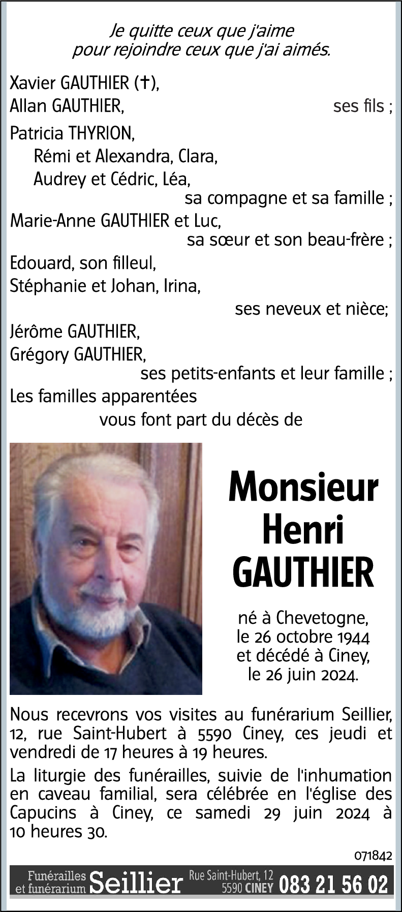 Henri GAUTHIER