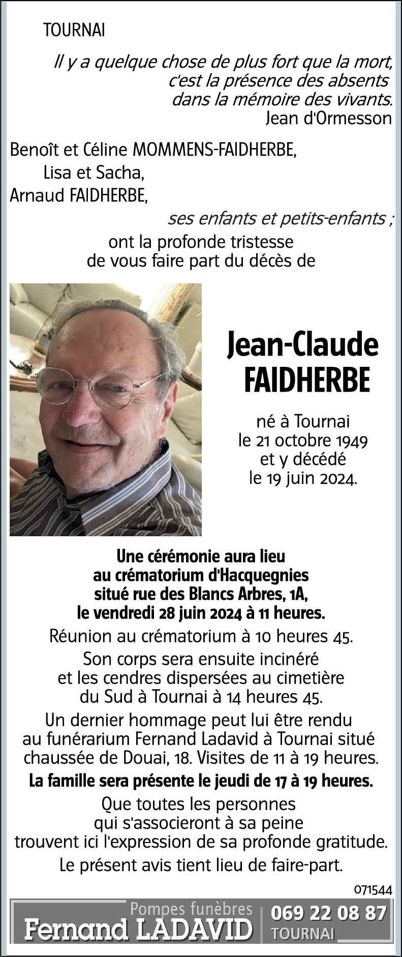 Jean-Claude FAIDHERBE