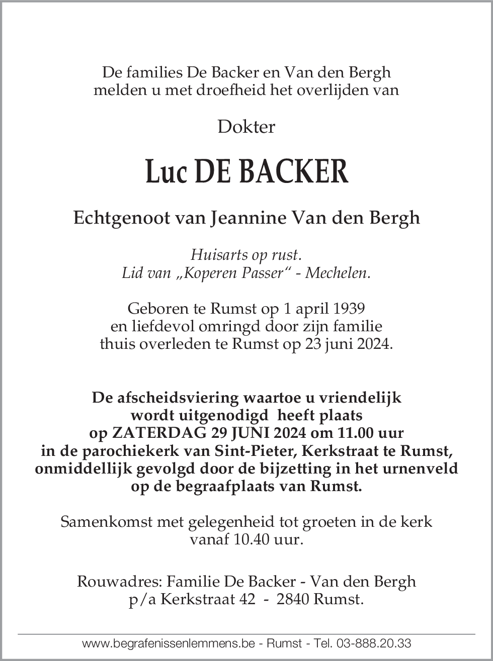 Luc De Backer