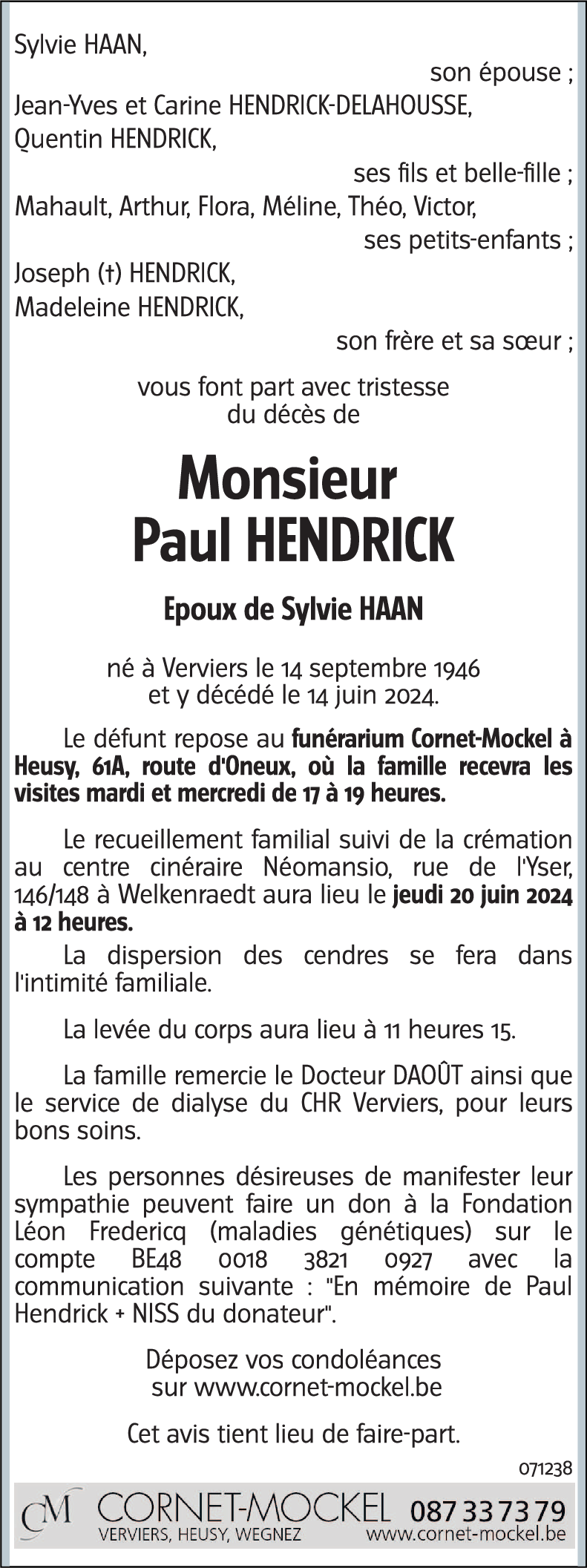 Paul HENDRICK