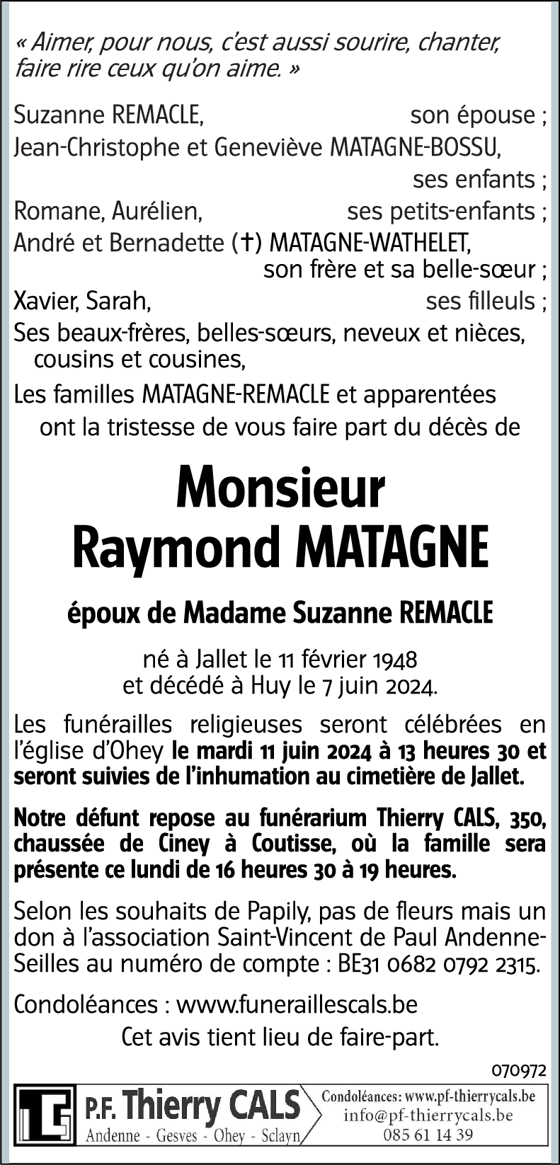 Raymond MATAGNE