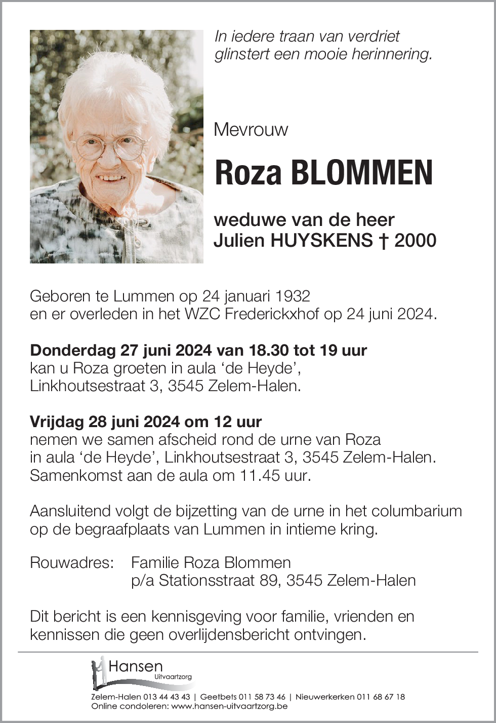 Roza BLOMMEN