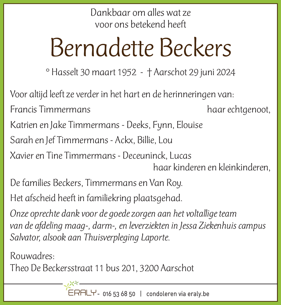 Bernadette Beckers