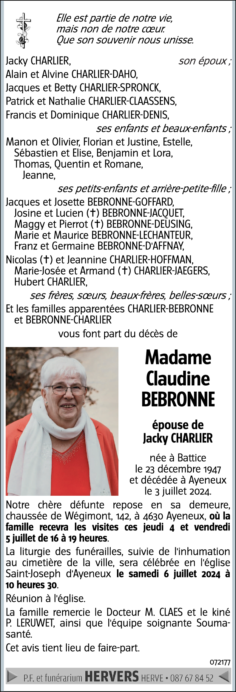 Claudine BEBRONNE