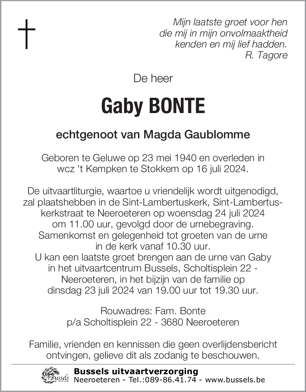 Gaby BONTE
