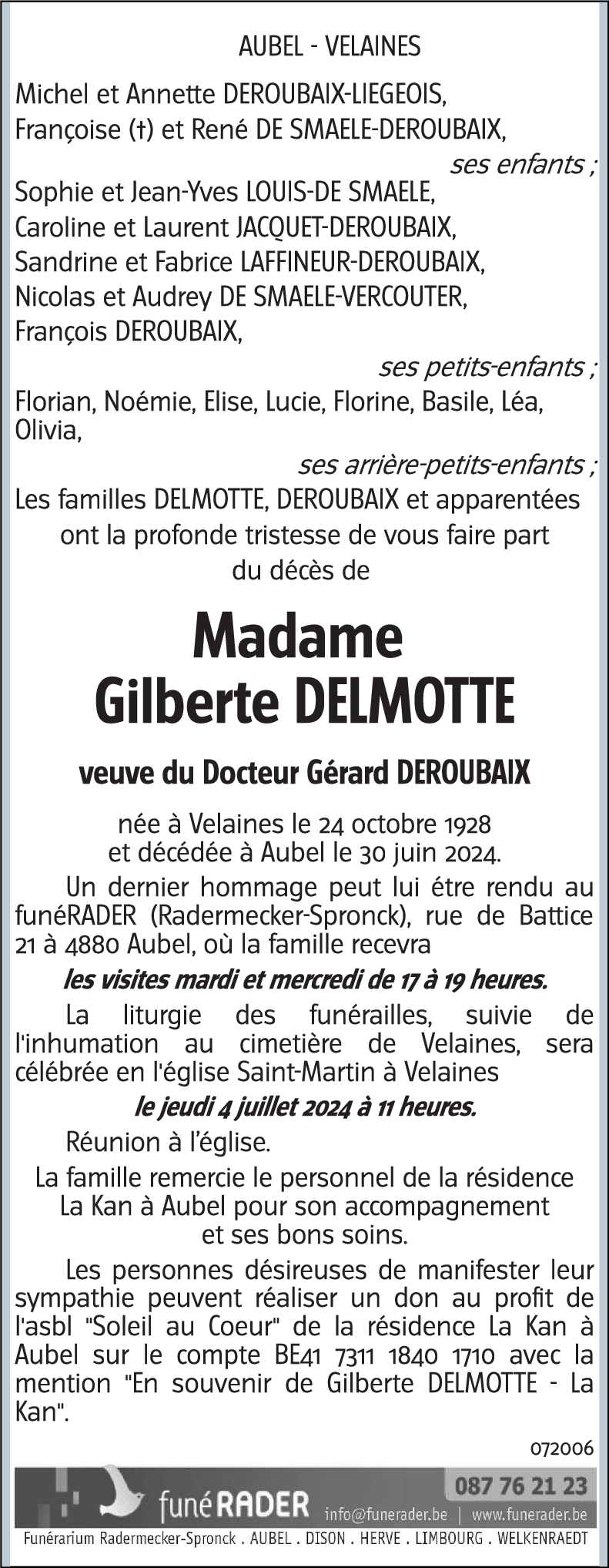 Gilberte DELMOTTE