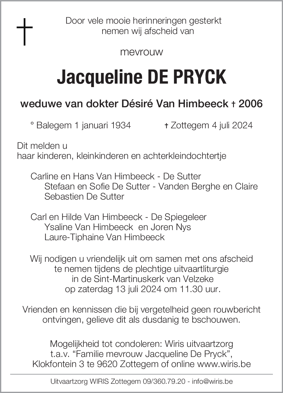 Jacqueline De Pryck