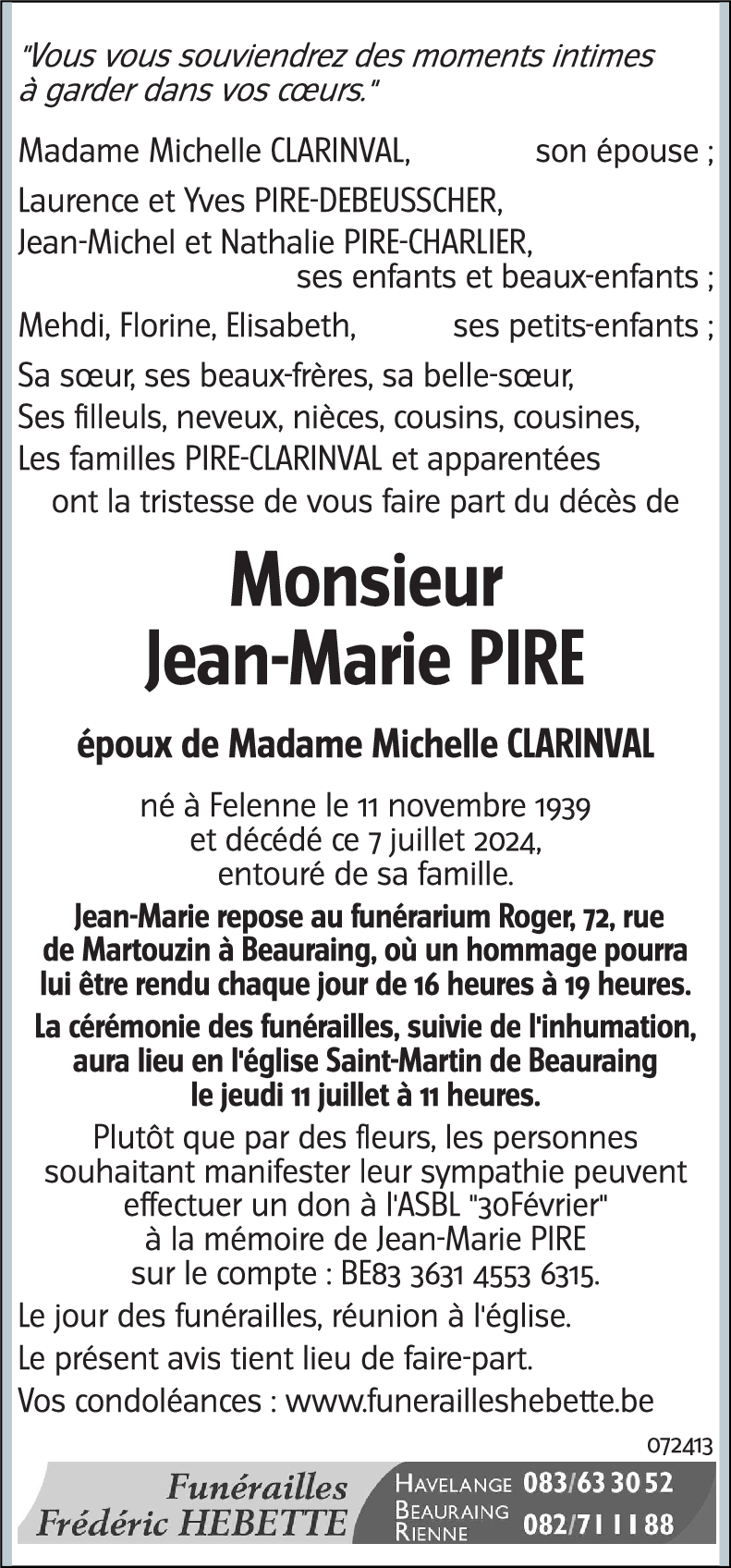 Jean-Marie PIRE