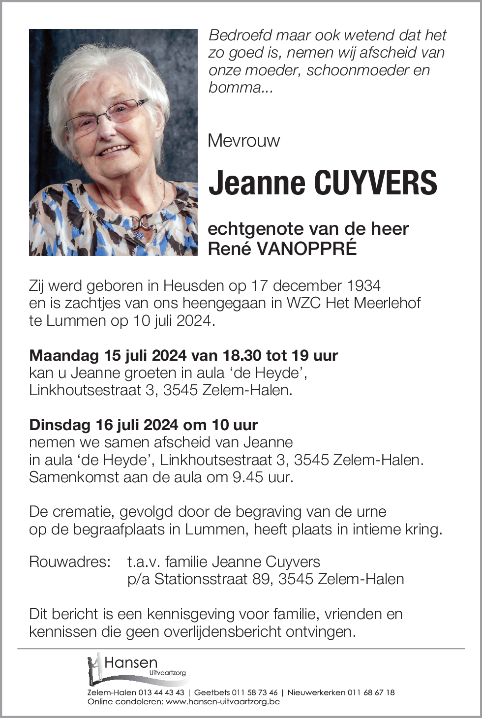 Jeanne CUYVERS