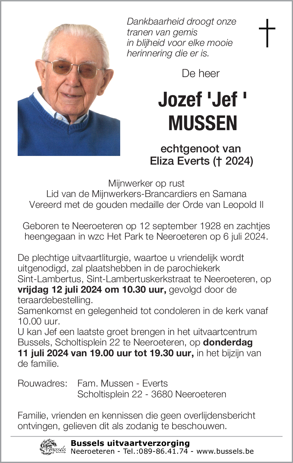 Jozef 'Jef ' MUSSEN