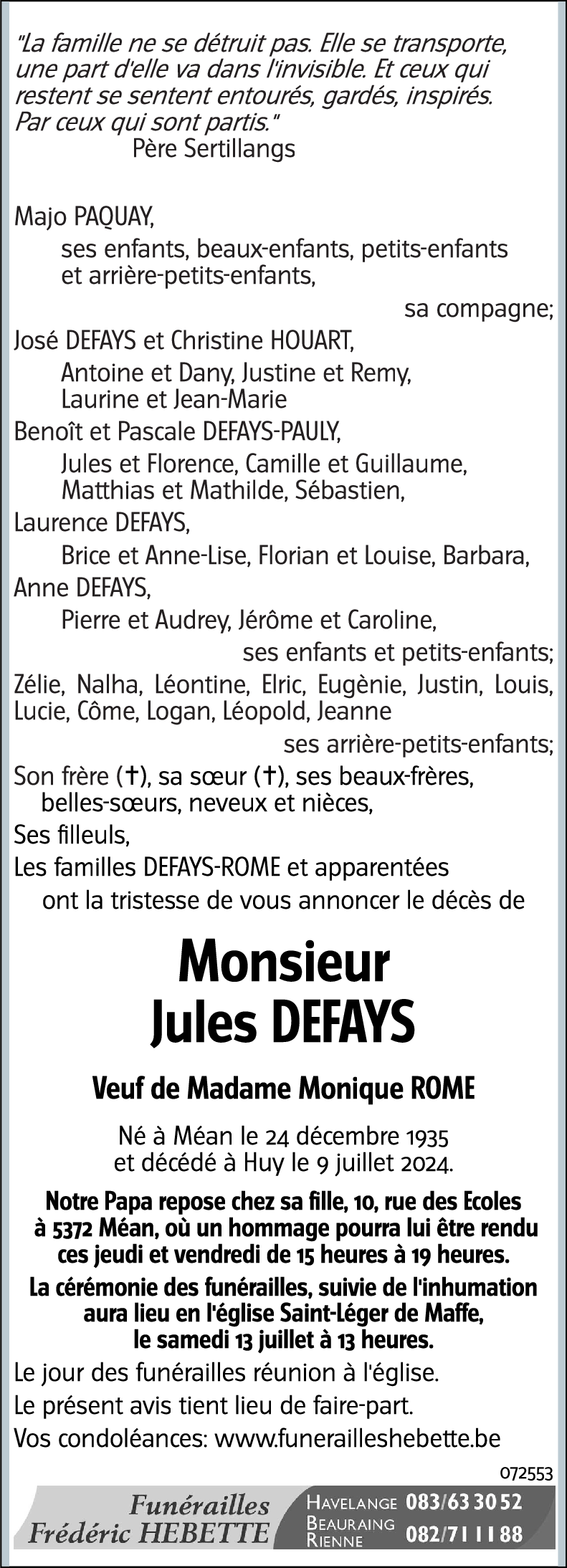 Jules DEFAYS