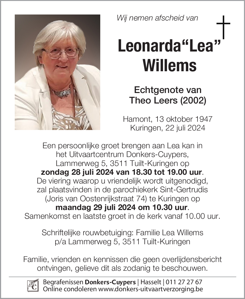 Leonarda “Lea” Willems